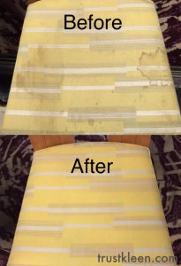 upholstery cleaning before and after by trustkleen